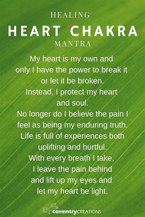 Healing Heart Chakra Mantra | Chakra mantra, Chakra affirmations ...