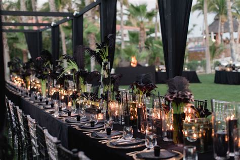 Picture Of black wedding tablescape