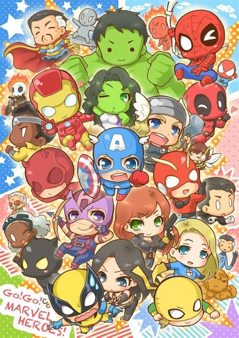 Chibi Marvel Wallpapers - Top Free Chibi Marvel Backgrounds - WallpaperAccess