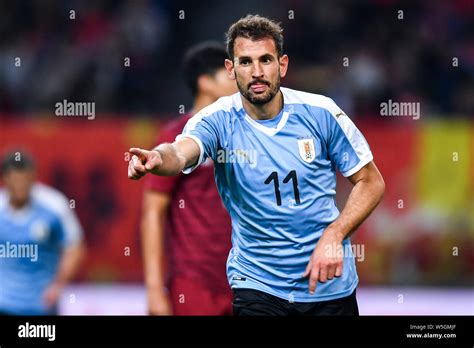 Cristhian Stuani of Uruguay national football team celebrates after ...