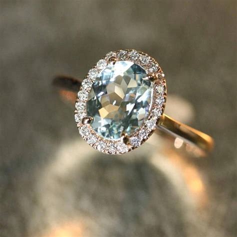 image 0 #weddingringsimple | Aquamarine engagement ring, Aquamarine wedding ring, Wedding rings halo