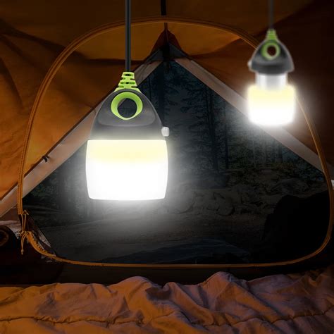 BORUiT Waterproof LED Camping Lantern USB Power Hanging Tent Light ...