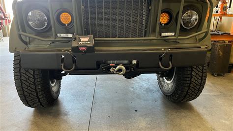 Army M715 winch mount and bumper - YouTube