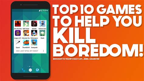 Top 10 Games To Kill Your Boredom - YouTube