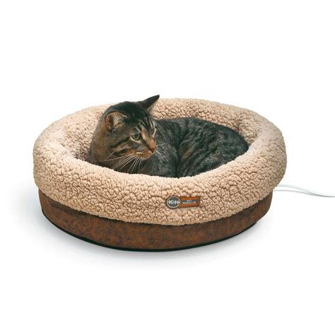 K&H Pet Products Thermo-Snuggle Cup Bomber - Indoor Heated Cat Bed ...