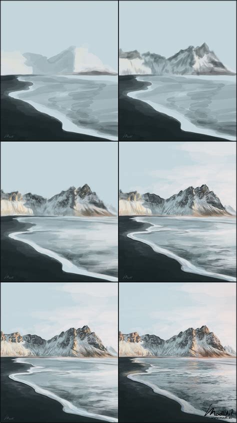 Digital Landscape Painting Step-by-Step Guide | Concept art drawing ...