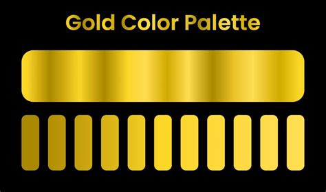 gold color palette. gold gradient color 23287370 Vector Art at Vecteezy