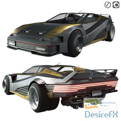 Download Quadra V-Tech sportcar from Cyberpunk 2077 3D Model - DesireFX.COM