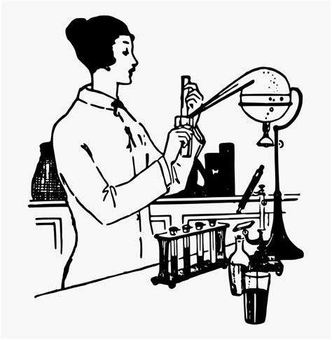 Science Lab Clipart Black And White, HD Png Download - kindpng