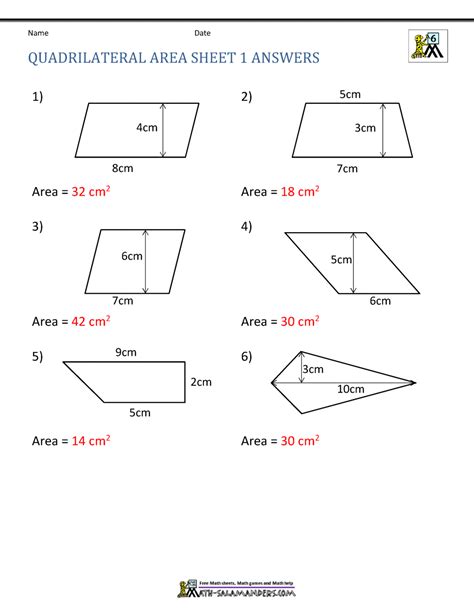 worksheet. Area Of Quadrilaterals Worksheet. Grass Fedjp Worksheet Study Site