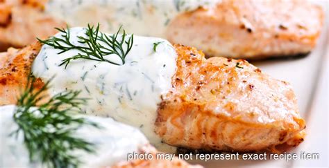 Poached Salmon Covered in Delicious Dill Sauce