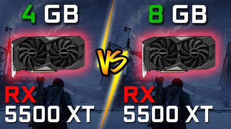 Radeon RX 5500 XT 4GB vs 8GB | 1080p Benchmarks Comparisons - YouTube