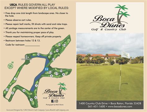 Scorecard - Boca Dunes Golf and Country Club