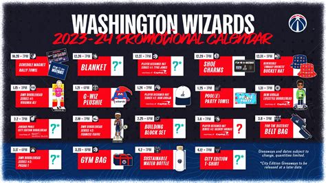 Wizards Unveil Promotional and Theme Night Schedule for 2023-24 Season ...