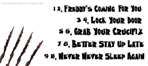 freddy kruger, nightmare on elm street, poem, song, - image #97374 on Favim.com