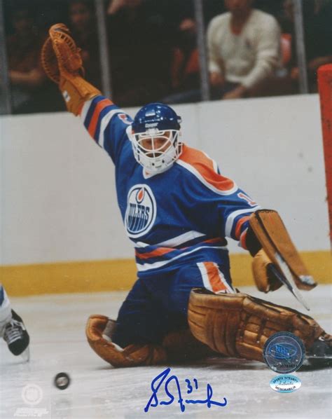 Grant Fuhr Signed Oilers 8x10 Photo (SI COA)