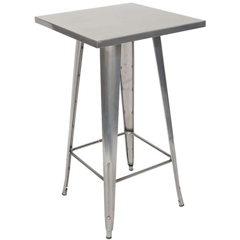 Metal Table in Clear Finish - Bar Height