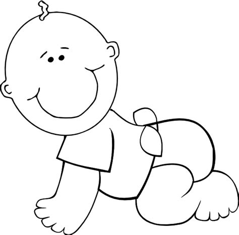 Baby Face Outline Coloring Pages - Printable Baby Face Templates