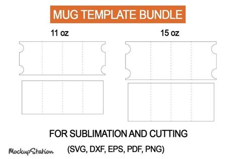 11oz Mug Template | 15oz Mug Template SVG, PNG, DXF (1587943) | SVGs | Design Bundles | Mug ...