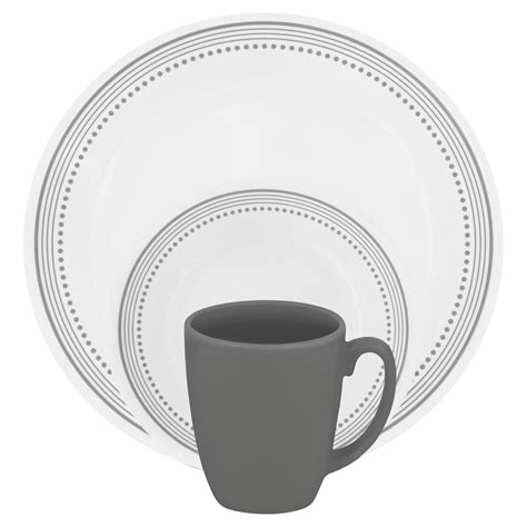 Corelle 16-Piece Dinnerware Set - Mystic Grey