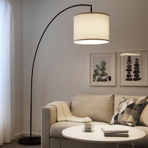 SKAFTET black, arched floor lamp base - IKEA