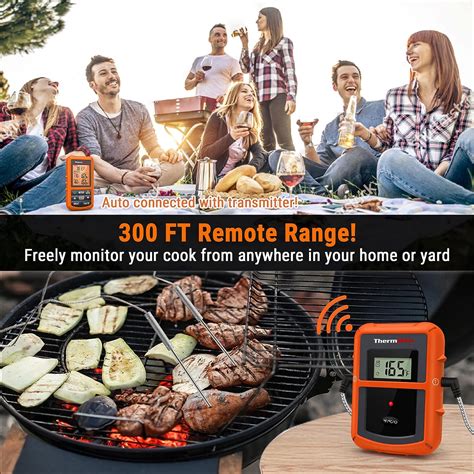 ThermoPro TP20 Wireless Meat Thermometer with Dual Probe, Digital ...