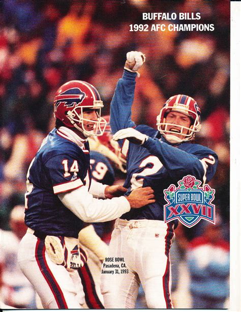 Jan 31 1992 Buffalo Bills Super Bowl XXVII media guide MiscFBProg1 ID ...