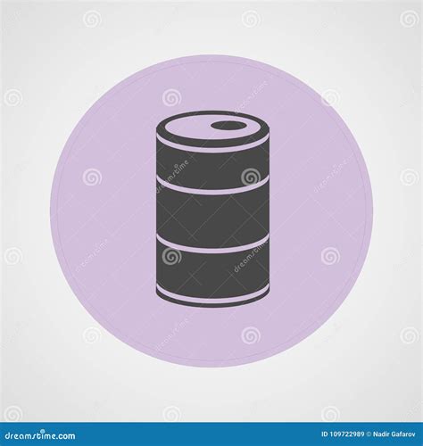 Gas Tank Isolated Flat Vector Icon Stock Vector - Illustration of refuel, closeup: 109722989