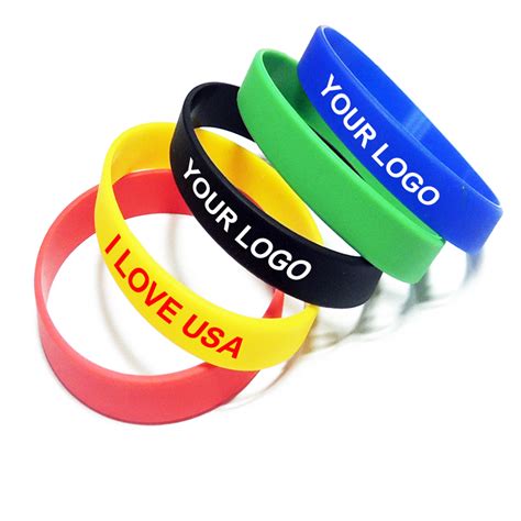 12 Colors Silicone Custom Wristbands