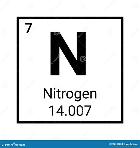 N Symbol. Nitrogen Chemical Element Stock Image | CartoonDealer.com #199337839