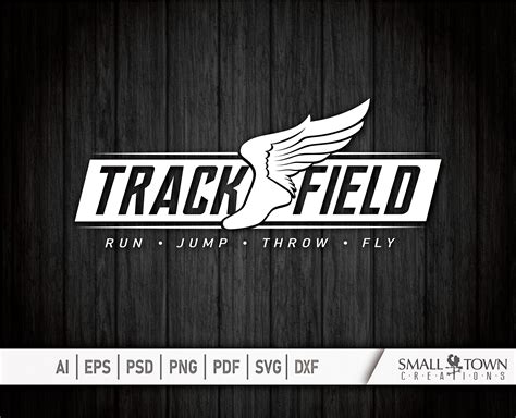 Track and Field Sports logo Team design Winged shoe Track | Etsy