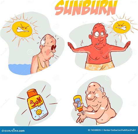 Sunburn Cartoons, Illustrations & Vector Stock Images - 7223 Pictures ...