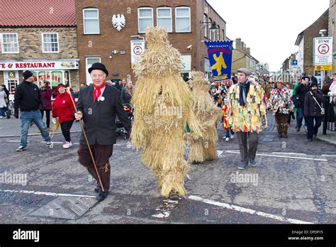 The Whittlesey Straw Bear Festival 2014 - the straw bear being led ...