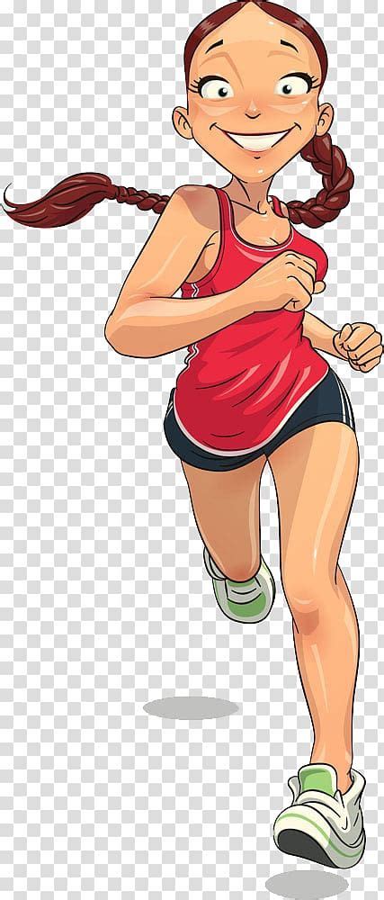 woman jogging illustration, Running Cartoon Sport Illustration, Running ...