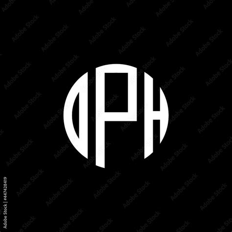 DPH letter logo design. DPH letter in circle shape. DPH Creative three letter logo. Logo with ...