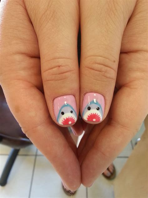 Gelx | Nails | Laguna Woods | Shark nail art, Cute nail designs, Animal nail art