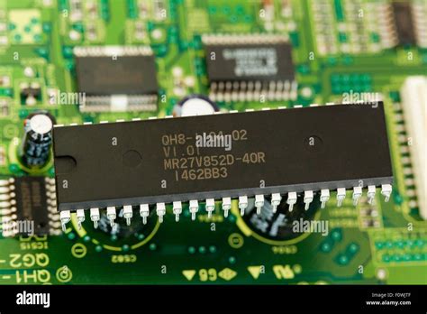ROM chip on circuit board Stock Photo - Alamy