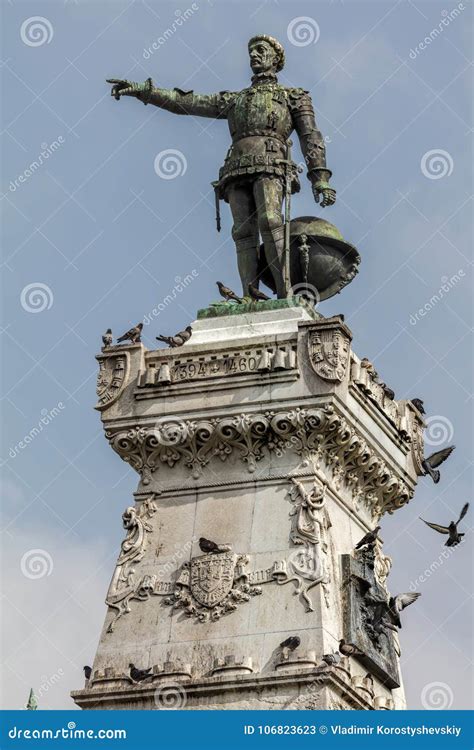 Monument To Prince Henry the Navigator Stock Image - Image of discoveries, globe: 106823623