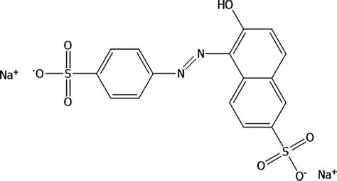 Structural formula of Sunset Yellow FCF | Download Scientific Diagram