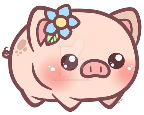 Little Piggy_Charm Design by pinkplaidrobot on DeviantArt | Pig cartoon, Cute pigs, Kawaii pig