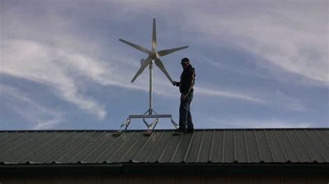 Skymax™ wind turbine roof mount for residential roof tops - YouTube