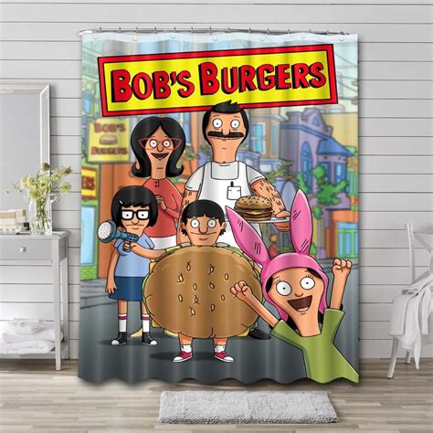 Bob's Burgers Cartoon Shower Curtain Bathroom Decoration
