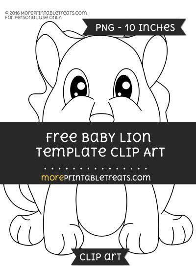 Free Baby Lion Template - Clipart | Baby lion, Clip art, Free baby stuff