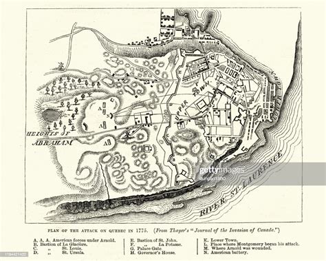 Plan Of The Battle Of Quebec High-Res Vector Graphic - Getty Images