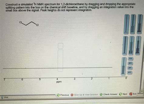 Solved: Construct A Simulated 1H NMR Spectrum For 1,2-dich... | Chegg.com