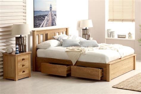 Wimbledon Solid Oak Storage Bed 5ft - King Size | Bed frame with ...