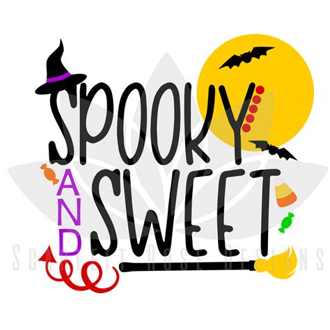 Halloween SVG, Spooky and Sweet Halloween cut files - Scarlett Rose Designs