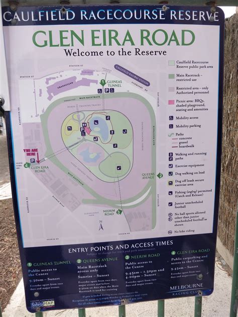 Map of the Caulfield Racecourse Reserve, Glen Eira Road en… | Flickr