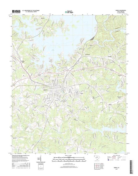 MyTopo Seneca, South Carolina USGS Quad Topo Map