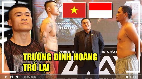 Nam vương Trương Đình Hoàng trở lại sàn đấu, quyết chiến Indonesia ...